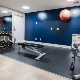an gym with exercise equipment